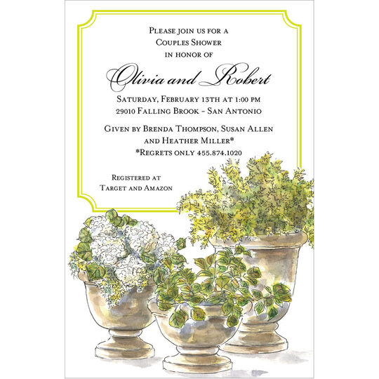 Pretty Potted Plants Invitations